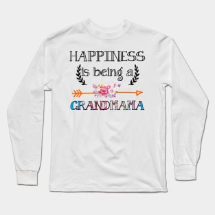 Happiness is being Grandmama floral gift Long Sleeve T-Shirt